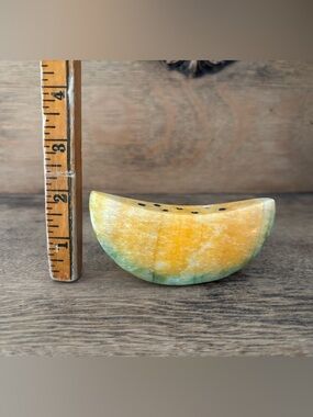 Alabaster Marble Onyx Stone Fruit Hand Carved Melon
